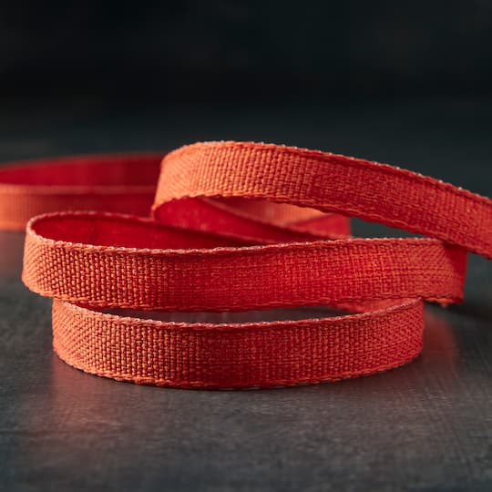 12 Pack: 3/8" x 7yd. Faux Linen Ribbon by Celebrate It®